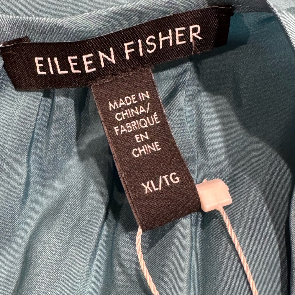 Eileen Fisher Women’s‎ Washed Silk Tiered Dress River Size XL NEW/NWT - Picture 6 of 10